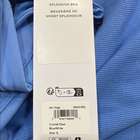 ALO YOGA | ✨NEW✨ Splendor Bra in Crystal Clear Blue/White - Picture 5 of 5